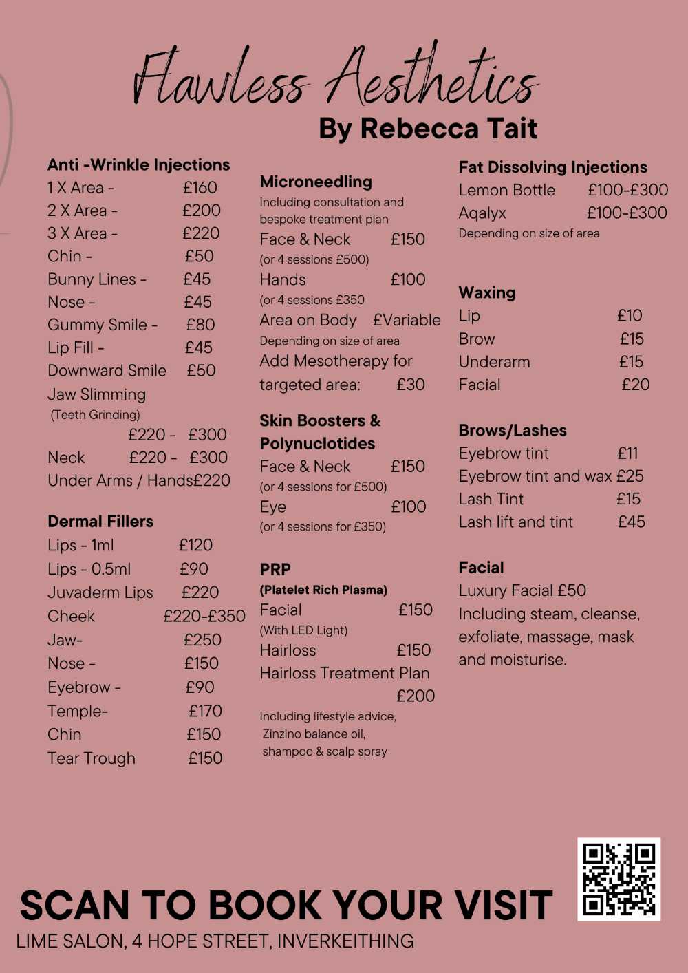Flawless Aesthetics Pricelist